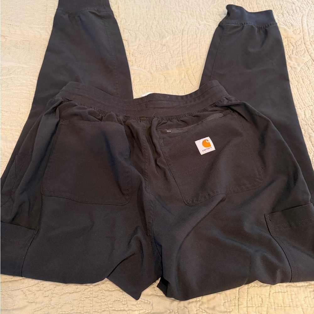 Carhartt Black Women's Jogger Scrubs with Drawstring - Picture 4 of 4